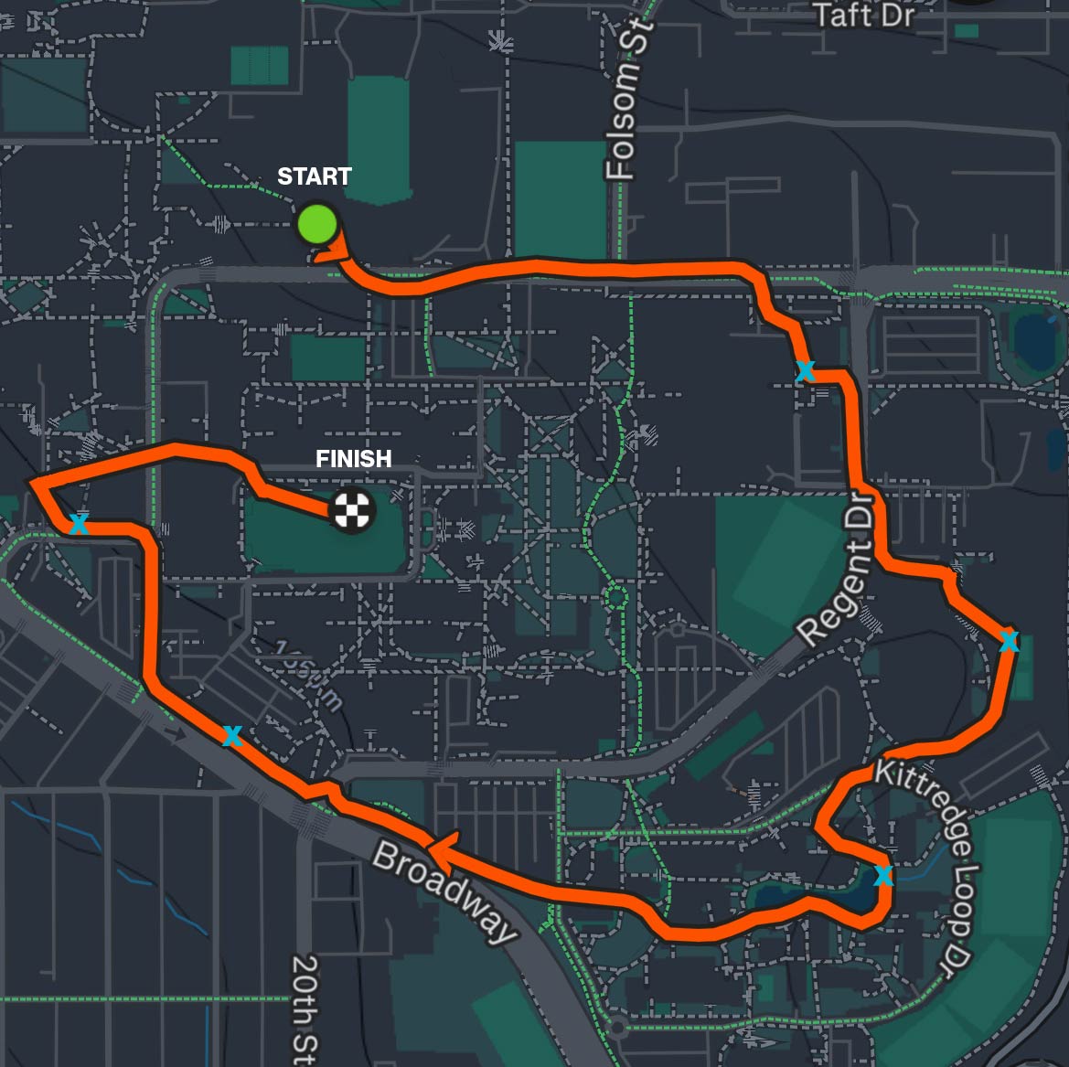 Route taken by the winner